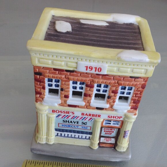 Vintage Christmas Collectible American Landmark 1994 'Bossie's Barber Shop' - Picture 1 of 5